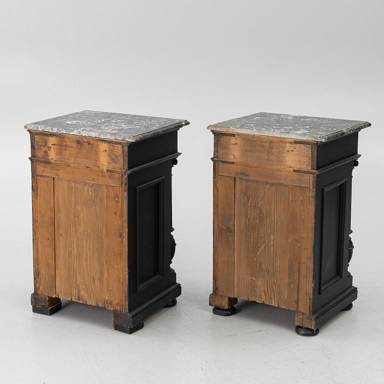 Pair of cabinets/bedside tables, circa 1900.