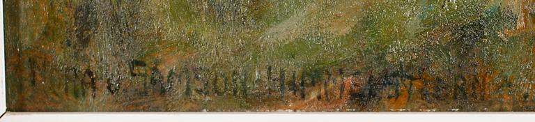 NORA VON SAMSON-HIMMELSTIERNA, olja på pannå, signerad.