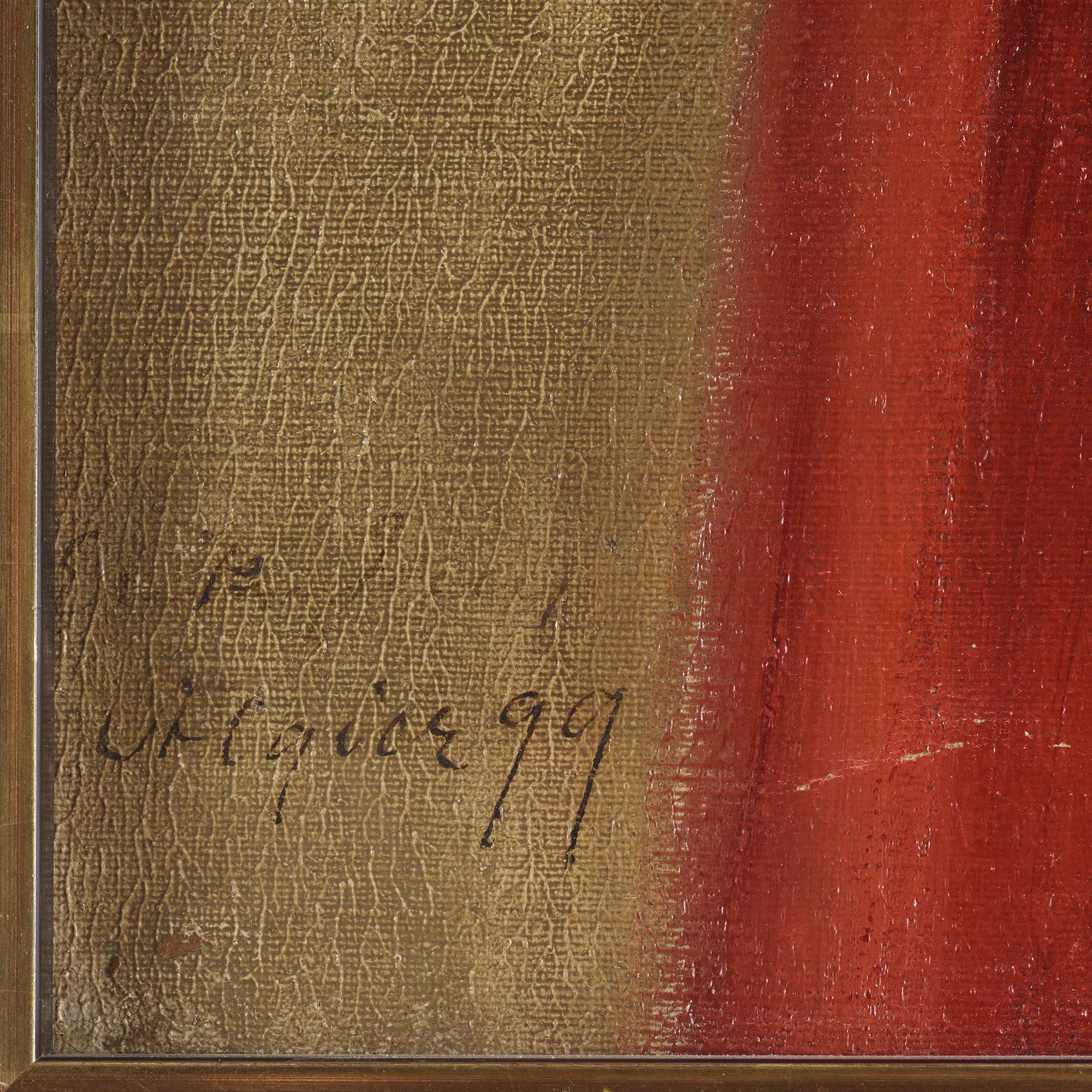 Emile Wauters, signerad och daterad Algier 99. Olja på duk.