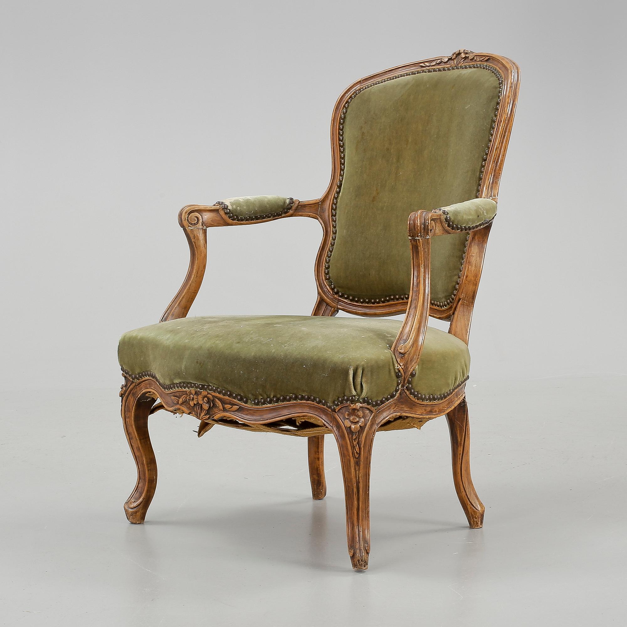 KARMSTOL, Louis XV, Frankrike, Märkt Henri Amand, 1700-talets mitt.