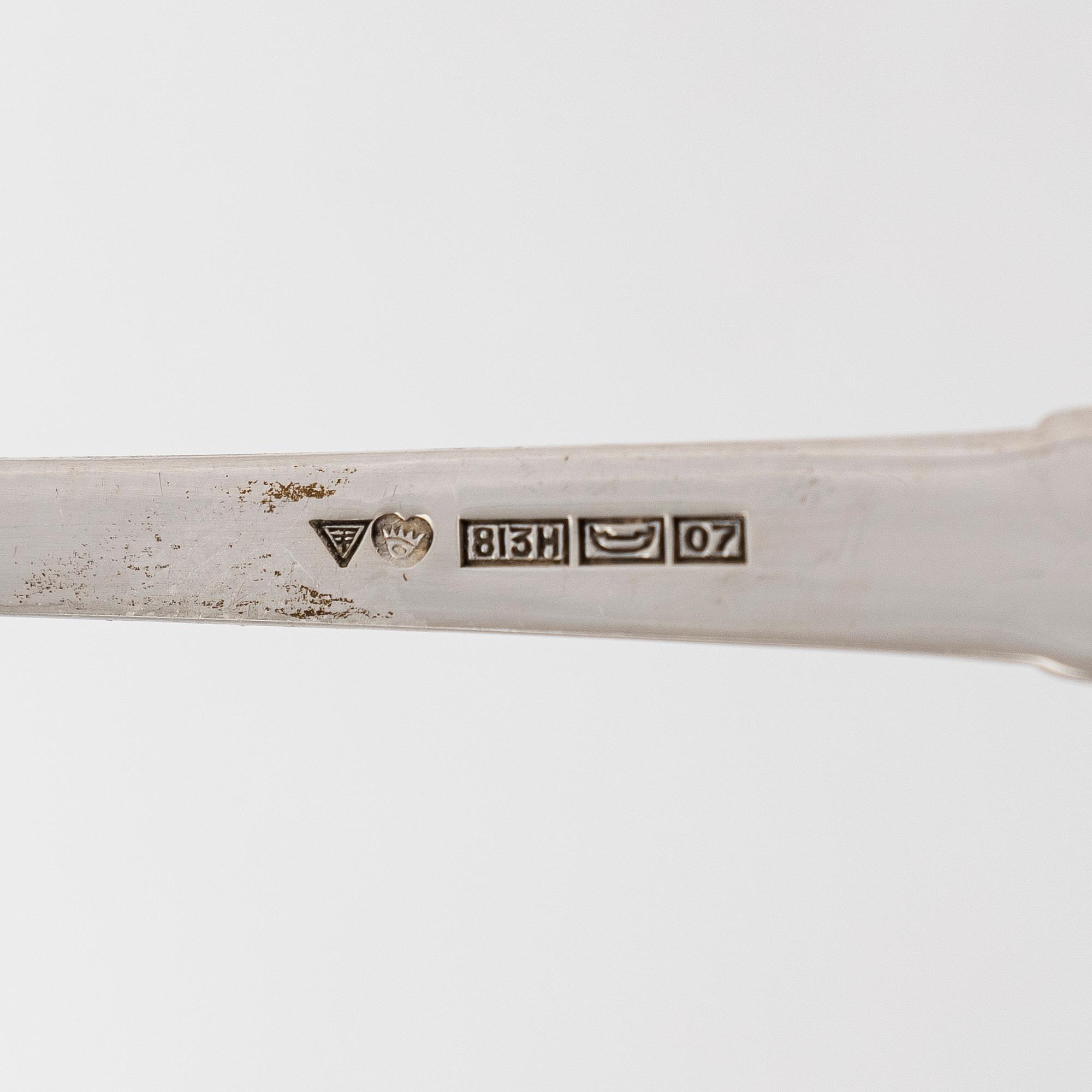 Tillander, bestick, 12 dlr, silver, "Tähkä", Helsingfors 1968.