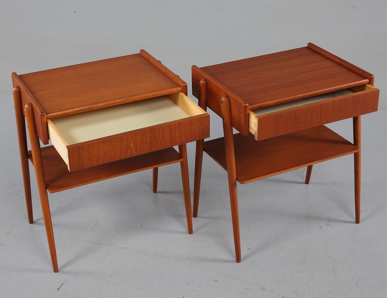 SÄNGBORD, ett par, 1950/60-tal.