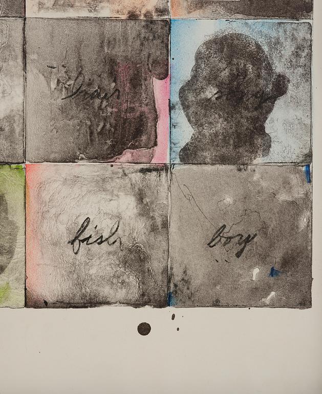 Jim Dine, "Wall chart II" .