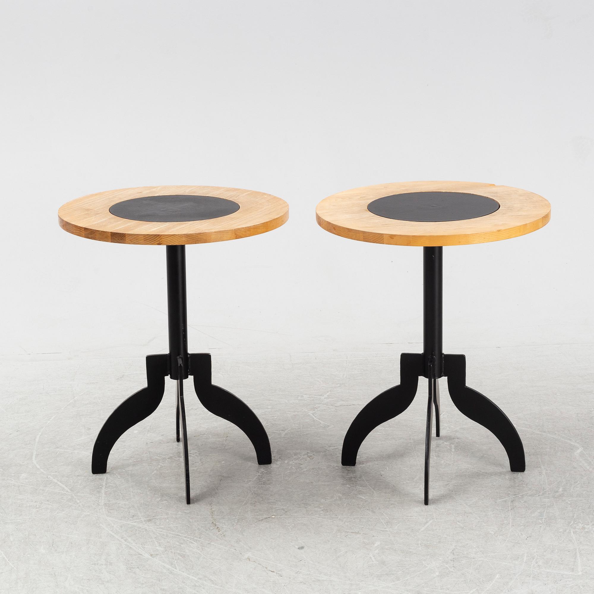 Jonas Bohlin, a pair of 'Tryptyk' Tables from Källemo, 1989.
