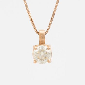 Brilliant cut diamond necklace.