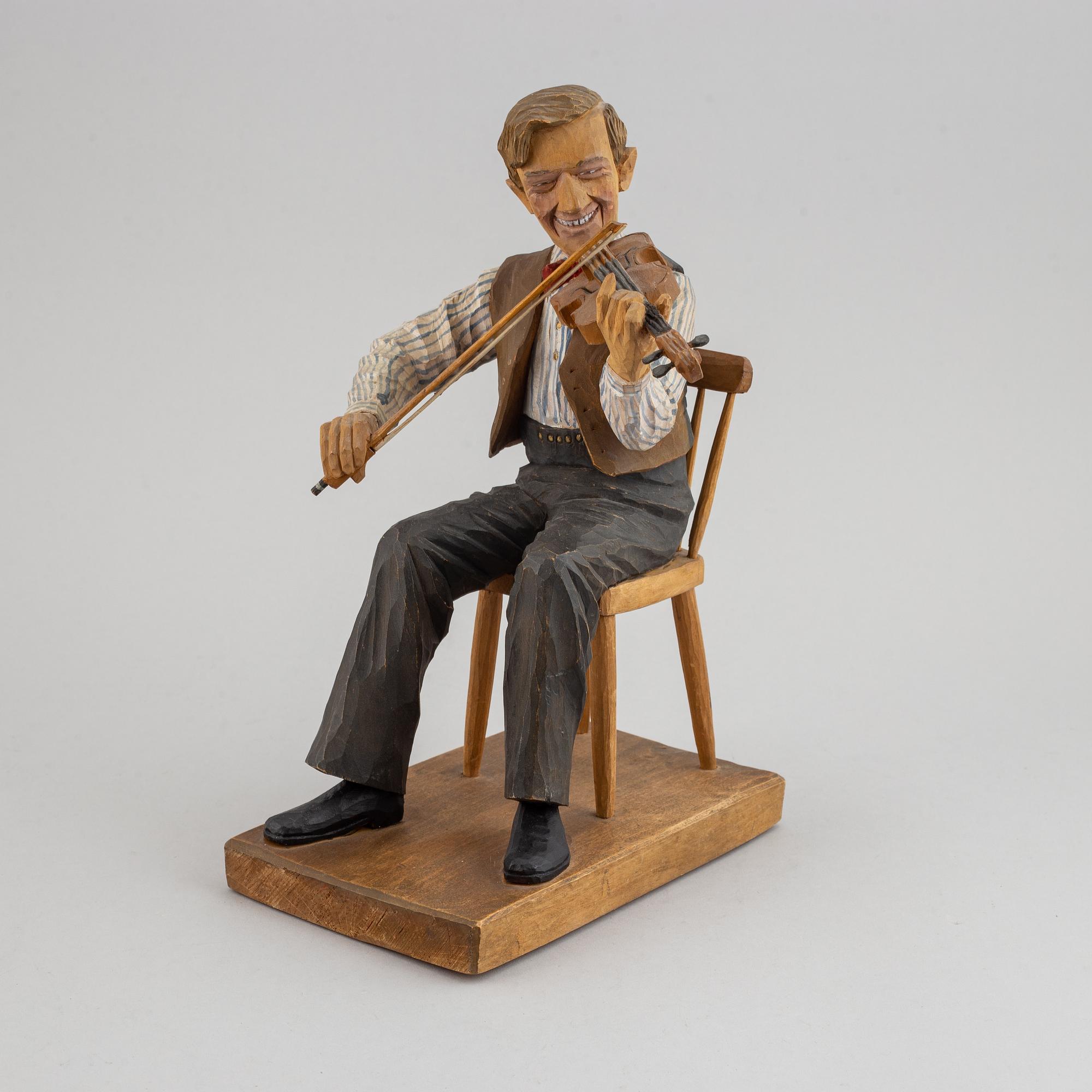 HERMAN ROSELL, sculpture, wood, signed and dated 1945.