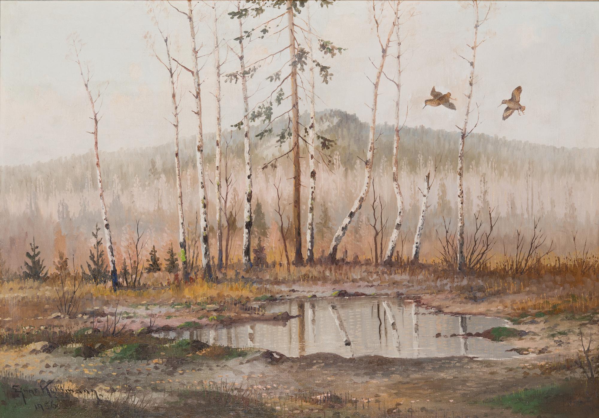 Ejnar Kohlmann, oil on canvas, signed and dated 1956.