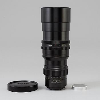 A black Leica Telyt 1:4,8/280 lens no 2298867, Leitz Canada.