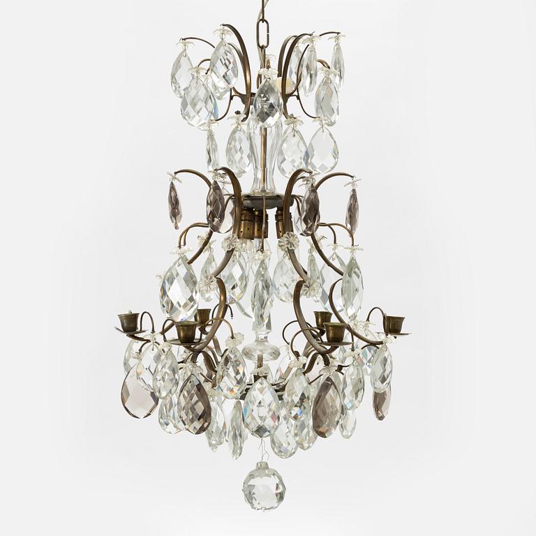 A rococo style chandelier, 20th Century.