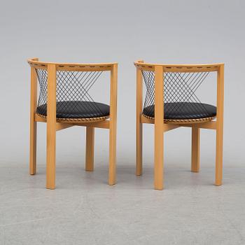 STOLAR ett par, "String chair", Niels Jörgen Haugesen, Tranekaer Furniture, Danmark, 1900-talets slut.