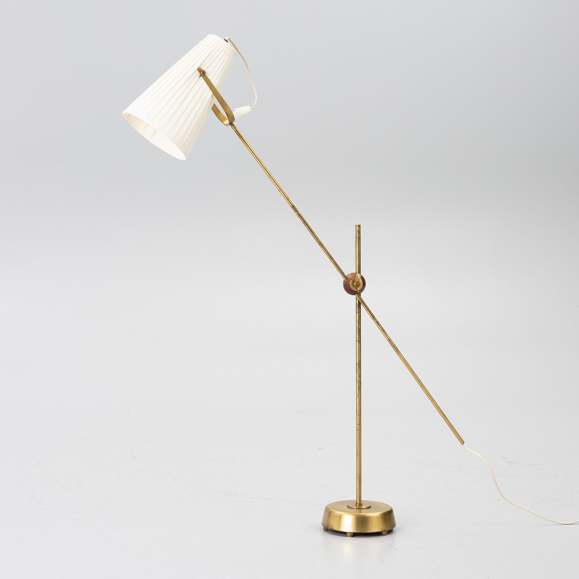 Hans Bergström, a model 543 floor lamp, ateljé Lyktan, Åhus, 1950's.