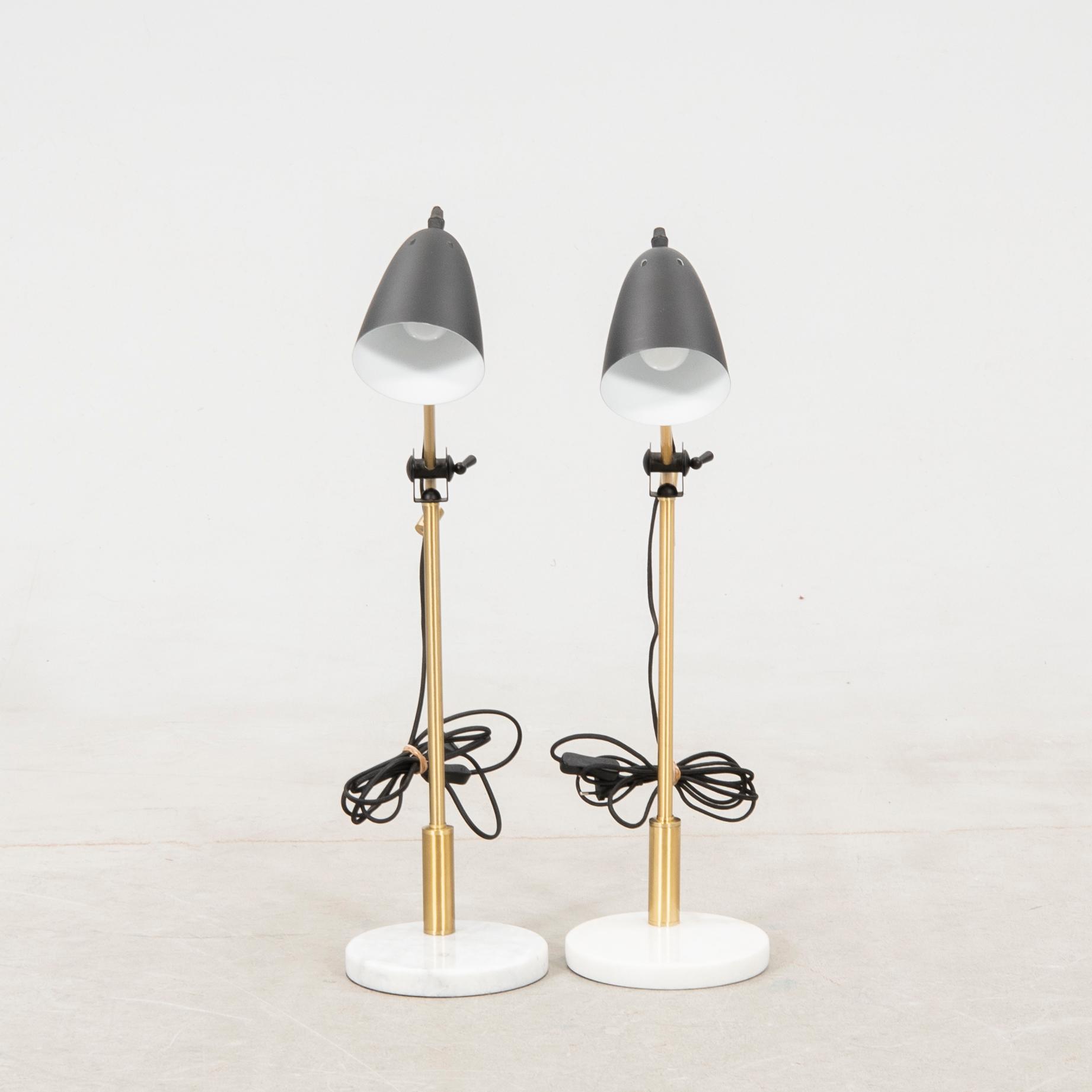 Bordslampor ett par Rydéns modern tillverkning.