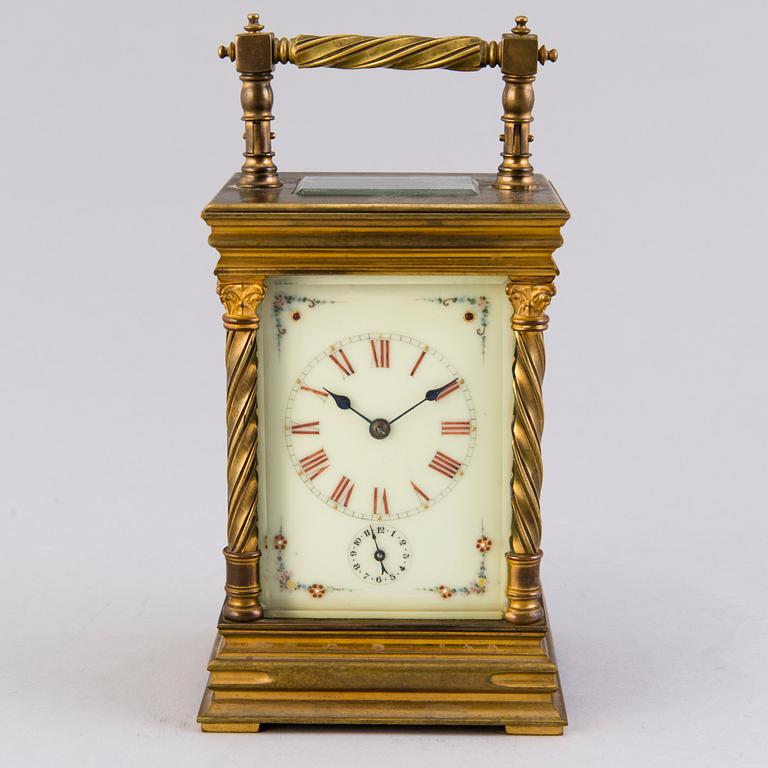 CARRIAGE CLOCK, late 19th century.