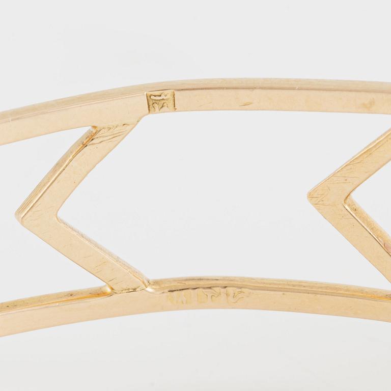 Armband 18K guld med fasettslipad kvarts.