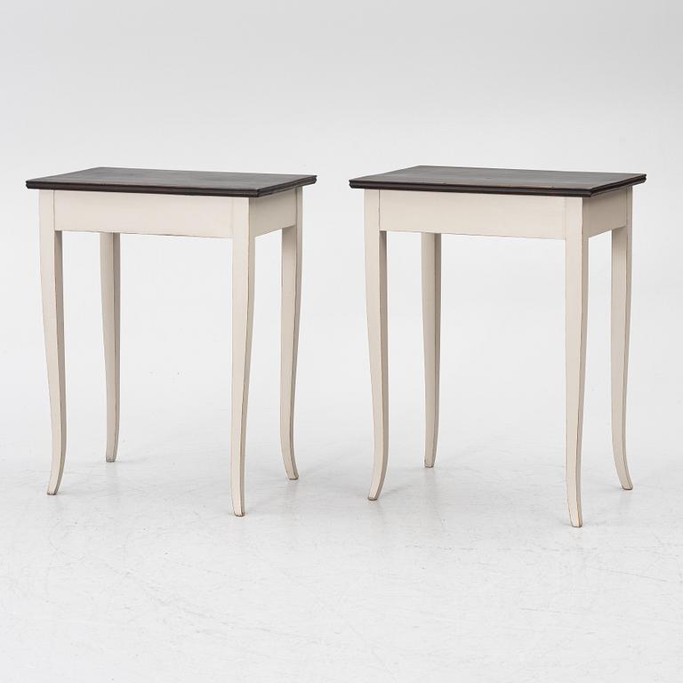 A pair of side tables, early 20th Century.