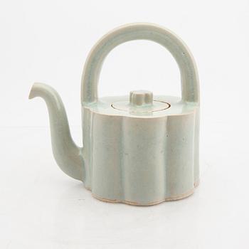 Signe Persson-Melin, a glazed ceramic teapot, signed by hand.