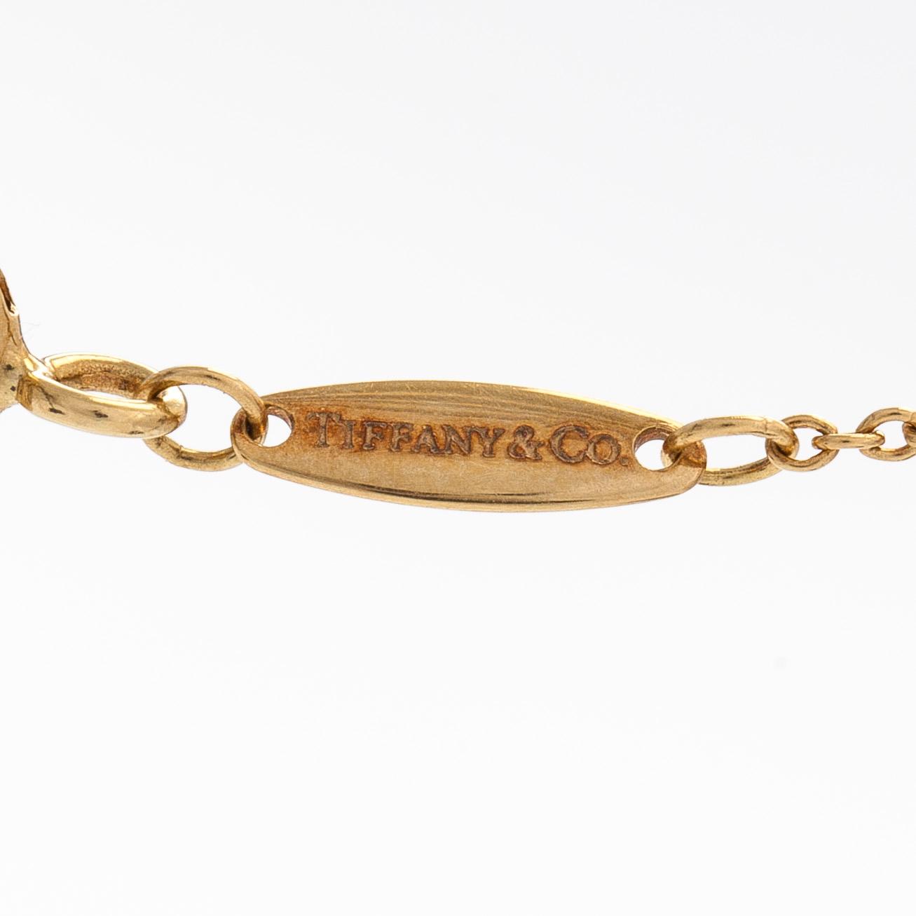 Tiffany & Co, Elsa Peretti, kaulakoru, "Diamonds by the Yard", 18K kultaa ja briljanttihiottu timantti.