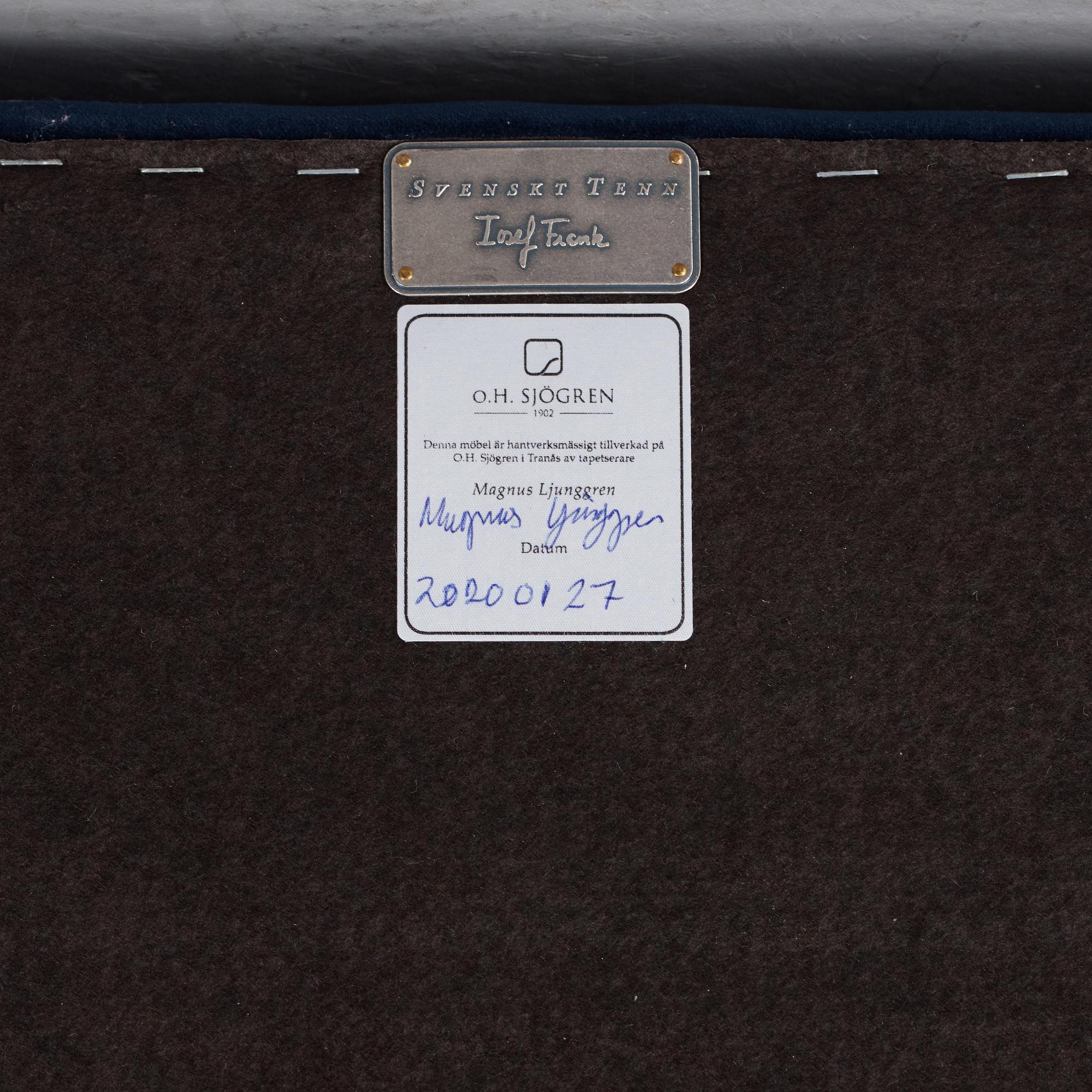 JOSEF FRANK, "Liljevalchssoffan", Firma Svenskt Tenn, 2020.