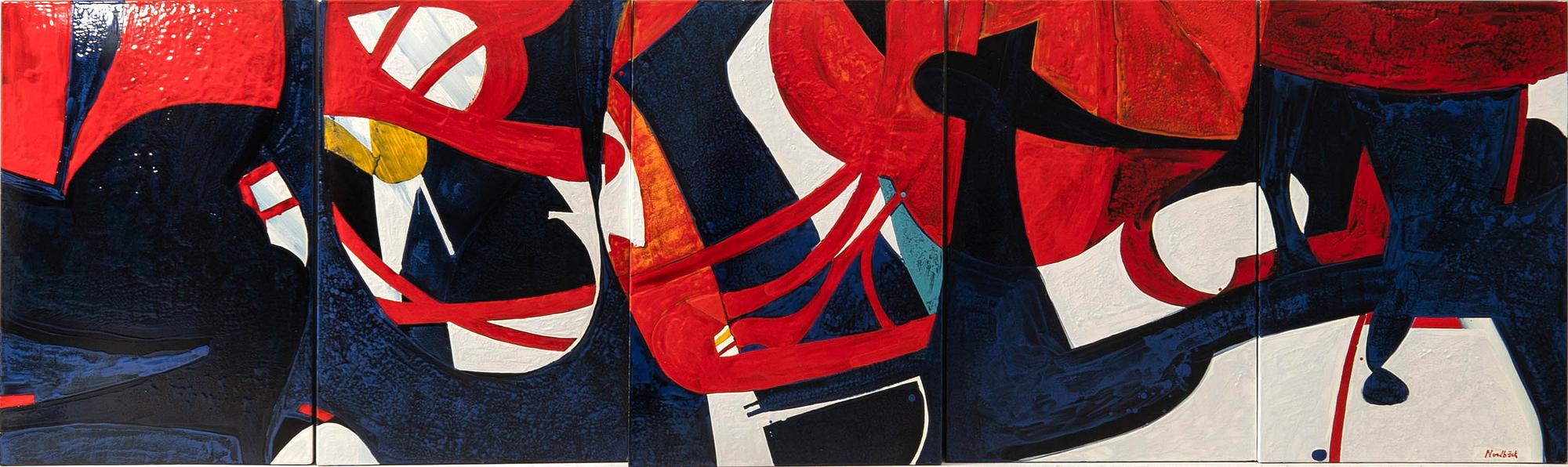 Tomas Nordbäck, pentaptych, utan titel.