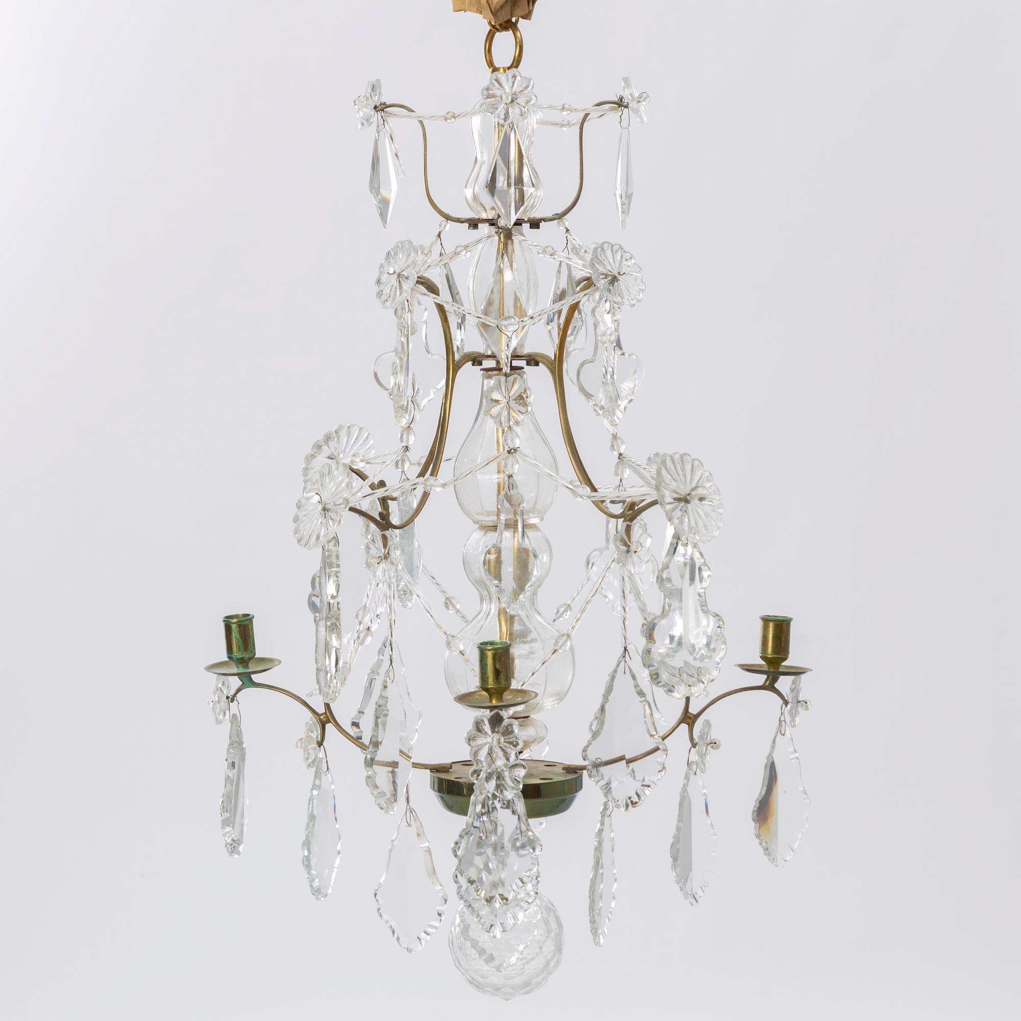 A "Sturehov" Rococo style chandelier fron IKEA's 18th century series, 1990's.