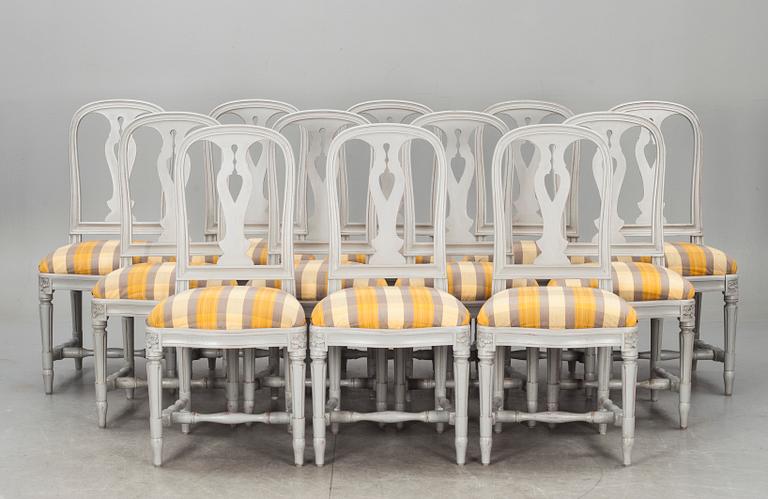 STOLAR, 12 st, "Hallunda", ur IKEA:s 1700-tals serie, sent 1900-tal.