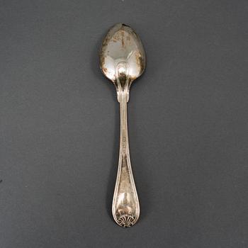 Gustaf Möllenborg, matskedar 12 st, silver, Stockholm 1897.