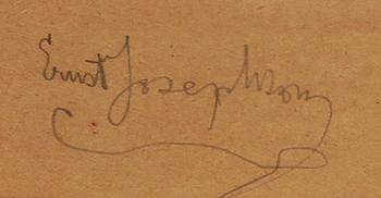 ERNST JOSEPHSON, teckning i blyerts. Sign.