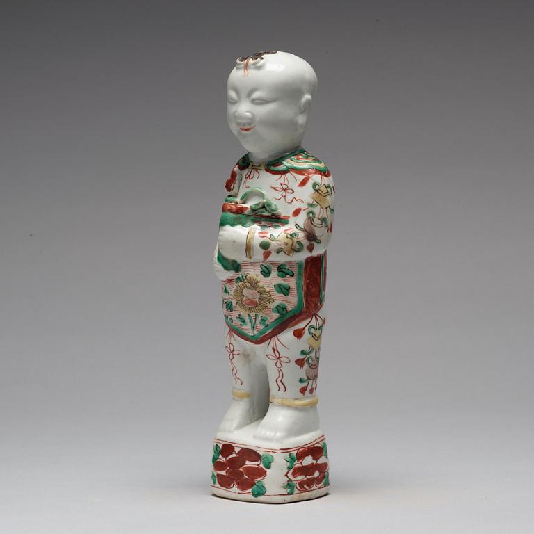 FIGURIN, porslin. Qingdynastin, 1700-tal.