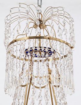 A late Gustavian early 18th century seven-light chandelier in the manner of C. H. Brolin.