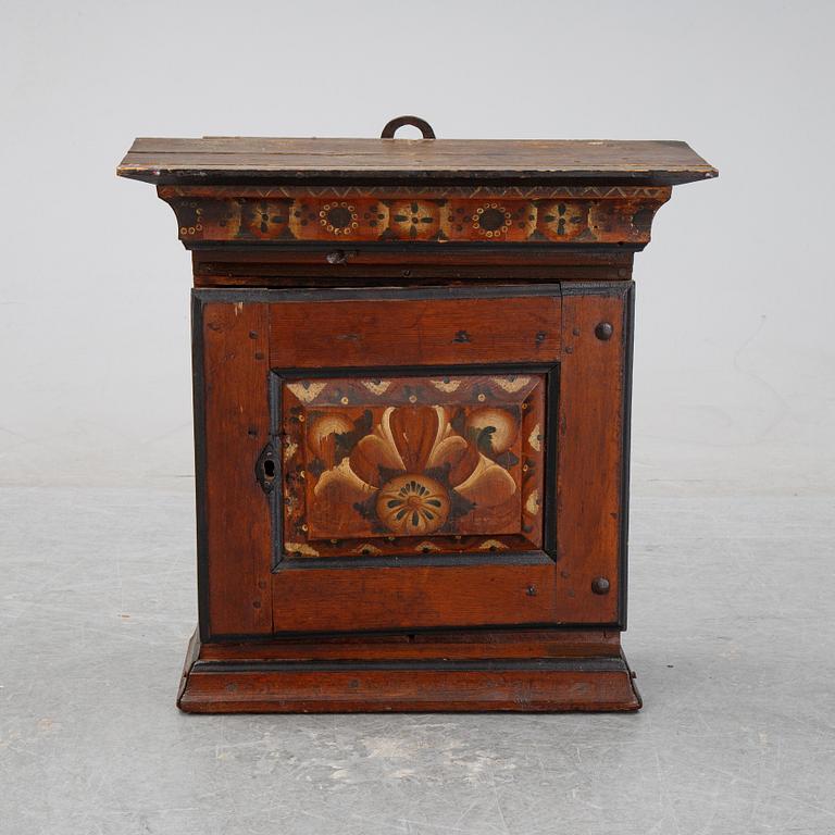 A Swedish provincial wall hanging cabinet, 19th Century.
