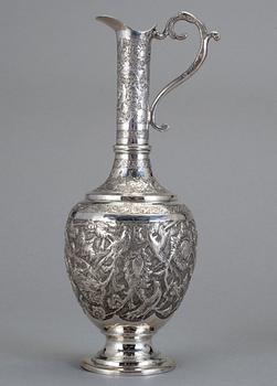BÄGARE & KANNA, 6+6+1, silver, troligen Persien, 1900-tal. Vikt ca 852g.