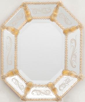 Mirror, Venetian style, mid-20th century.