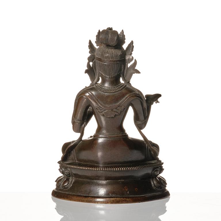 Krönt gudom, brons. Qingdynastin, 1700-tal.
