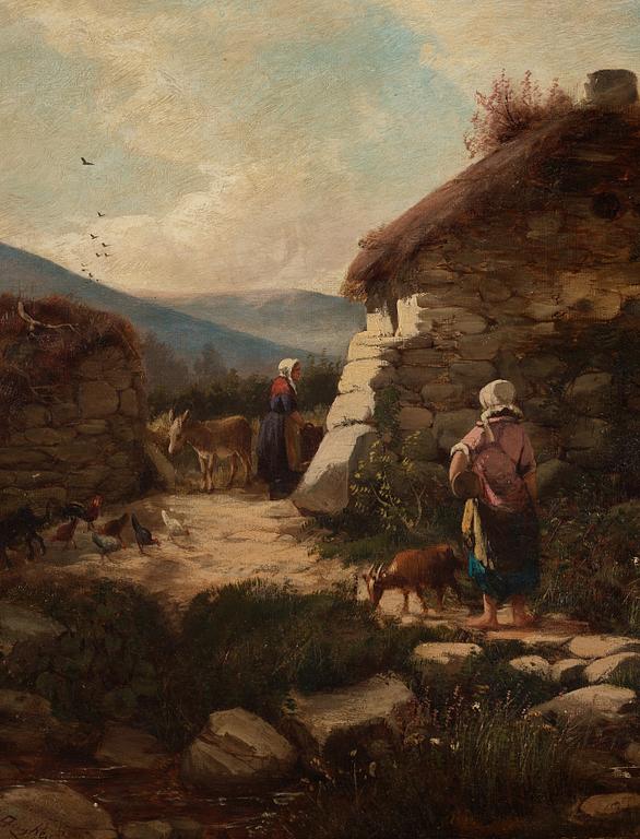 JOHN JOSEPH HUGHES, oil on canvas, signed and dated 1878.