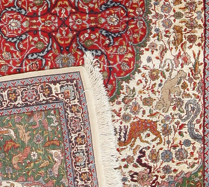 MATTA, Kashmir, silke, persisk. Ca 120 x 180 cm.