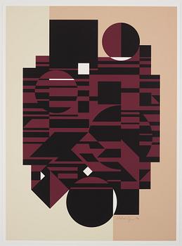 Victor Vasarely, portfolio with 5 silkscreen in colours, signed 60/150.