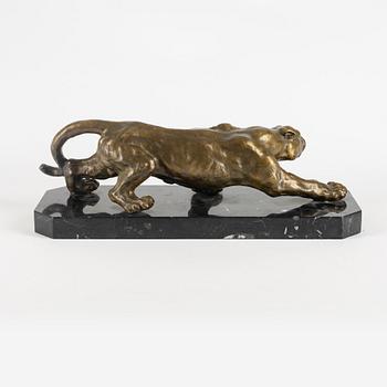 Sculpture, patinated bronze. Mounted on marble stand, second half of the 20th Century.