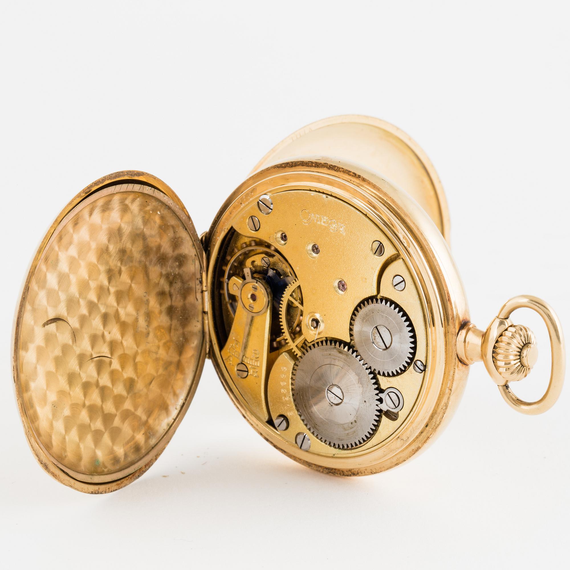 OMEGA, pocket watch, hunter, 50 mm.
