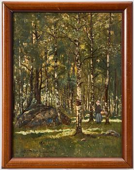 Reinhold Norstedt, 'Björkskogsinteriör, Lunda, Vingåker'.