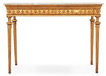 A late Gustavian late 18th century console table.