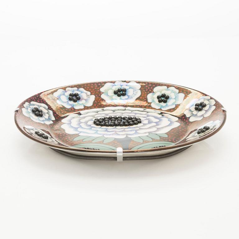 Birger Kaipiainen, Fat, "Fiori", keramik, märkt Birger Kaipiainen, Arabia Art made in Finland 1983, 65/2000.