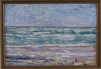 OKÄND KONSTNÄR, olja på duk, monogramsign TB.