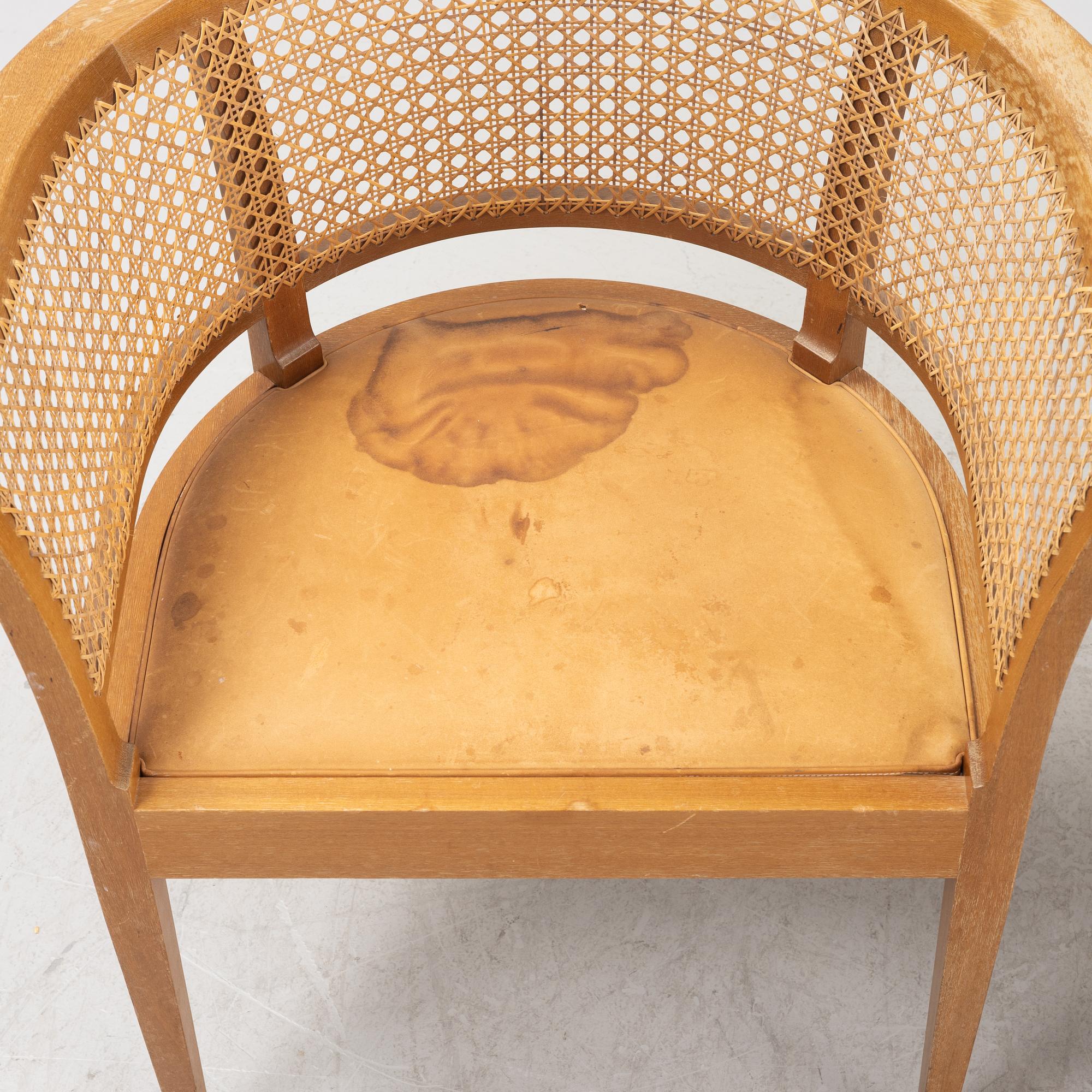 Kaare Klint, a par of 'Faaborg' chairs, Rud Rasmussen, Denmark.