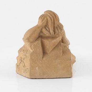 Bror Hjorth, A seated model by a cliff.