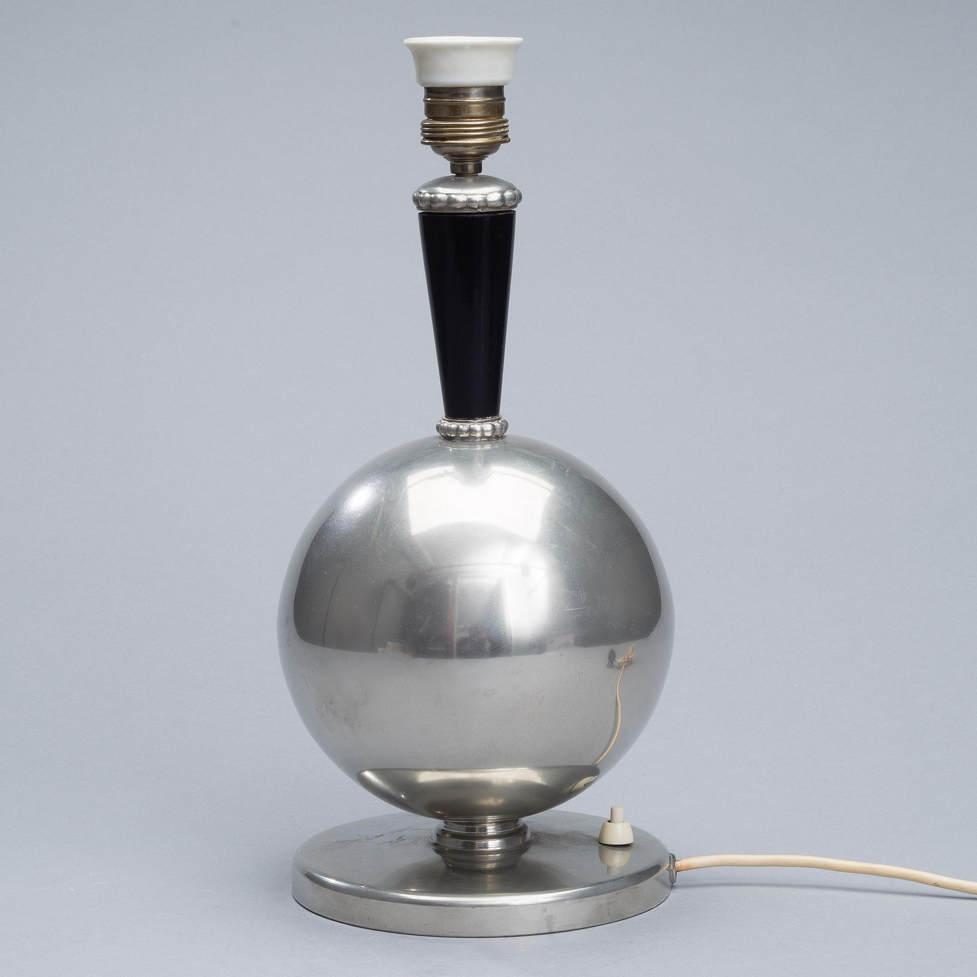 BORDSLAMPA, L&L Svensk Tenn 1938.