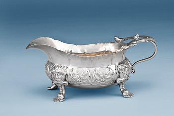 GRÄDDSNÄCKA, silver, Kristian Hammer, Stockholm 1867. Vikt ca 212 g.