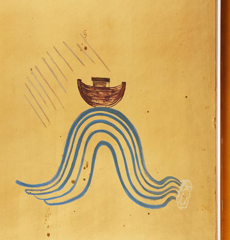 Einar Luterkort, a unique Swedish Grace folding screen, 1930s.