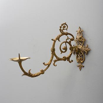 APPLIQUE, mässing, omkring sekelskiftet 1900.