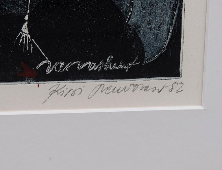 KIRSI NEUVONEN, akvatint och etsning, signerad, numrerad 8/15, daterad -82.