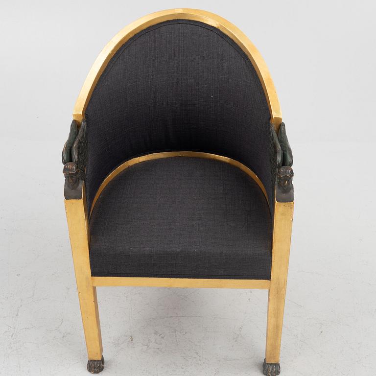Fåtölj, empire, 1800-talets första hälft.